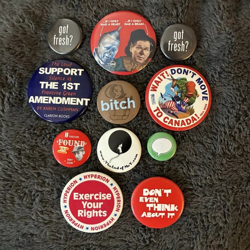 Vintage 2006 Book Expo Promotional Pin Lot (11 Pins) - Rare Literary Buttons